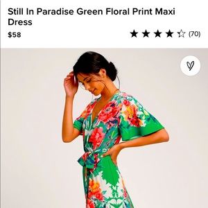 Lulus In Paradise Green Floral Print Maxi Dress